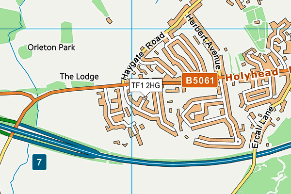 TF1 2HG map - OS VectorMap District (Ordnance Survey)