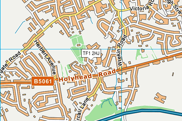 TF1 2HJ map - OS VectorMap District (Ordnance Survey)