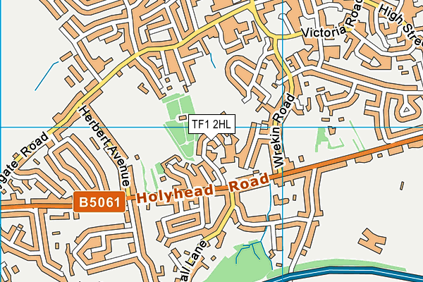 TF1 2HL map - OS VectorMap District (Ordnance Survey)