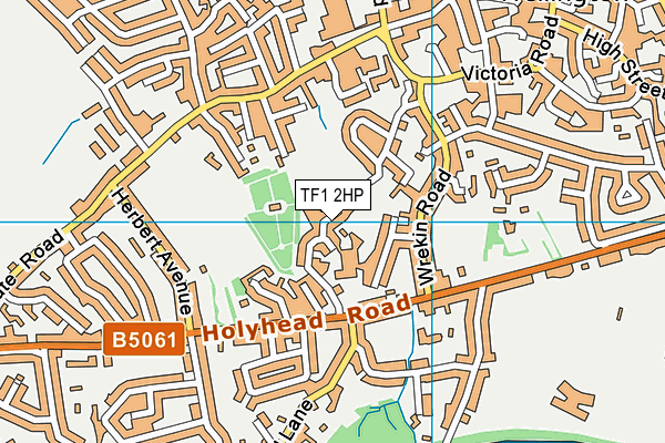 TF1 2HP map - OS VectorMap District (Ordnance Survey)