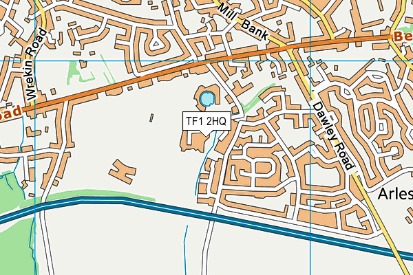 TF1 2HQ map - OS VectorMap District (Ordnance Survey)