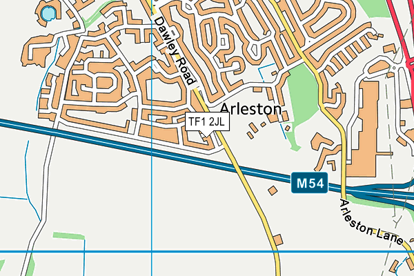 TF1 2JL map - OS VectorMap District (Ordnance Survey)