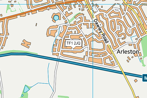 TF1 2JQ map - OS VectorMap District (Ordnance Survey)