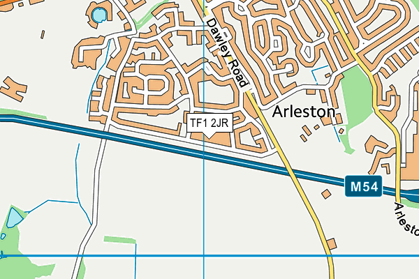 TF1 2JR map - OS VectorMap District (Ordnance Survey)