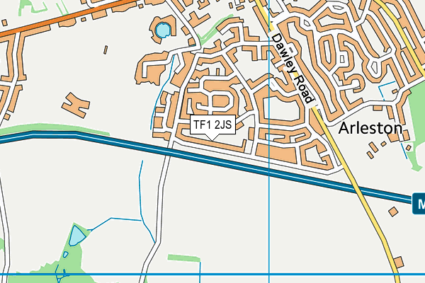 TF1 2JS map - OS VectorMap District (Ordnance Survey)