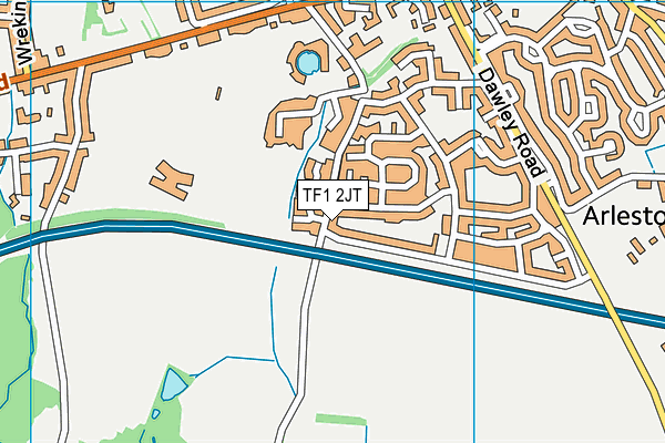 TF1 2JT map - OS VectorMap District (Ordnance Survey)