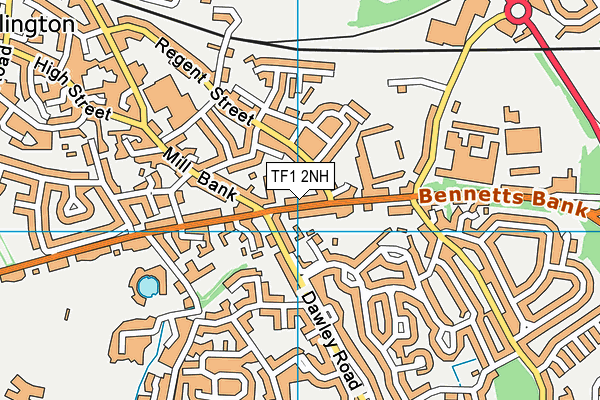 TF1 2NH map - OS VectorMap District (Ordnance Survey)