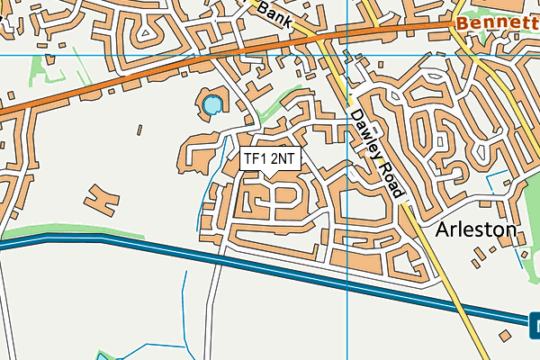 TF1 2NT map - OS VectorMap District (Ordnance Survey)