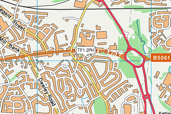 TF1 2PH map - OS VectorMap District (Ordnance Survey)