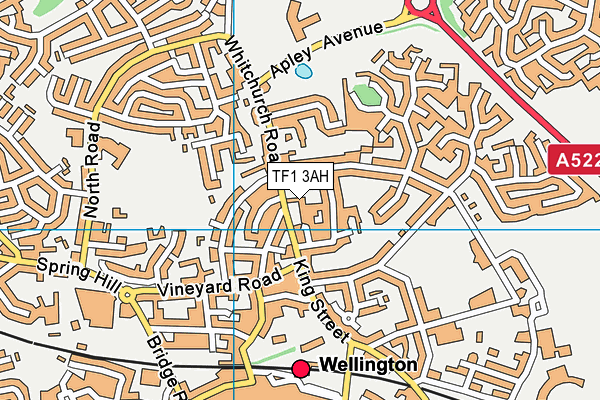 TF1 3AH map - OS VectorMap District (Ordnance Survey)