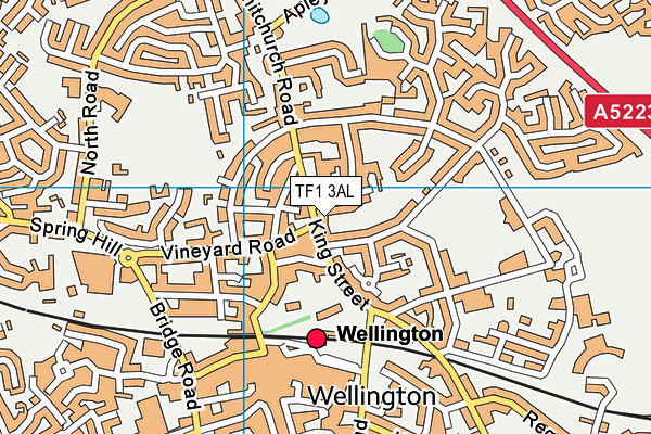 TF1 3AL map - OS VectorMap District (Ordnance Survey)