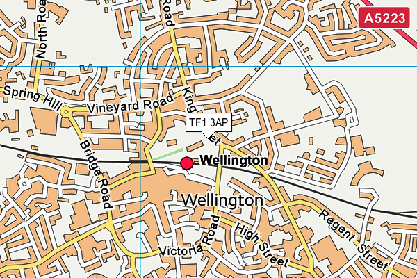 TF1 3AP map - OS VectorMap District (Ordnance Survey)
