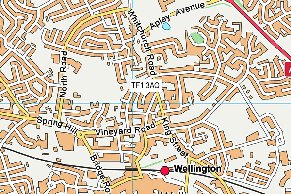 TF1 3AQ map - OS VectorMap District (Ordnance Survey)