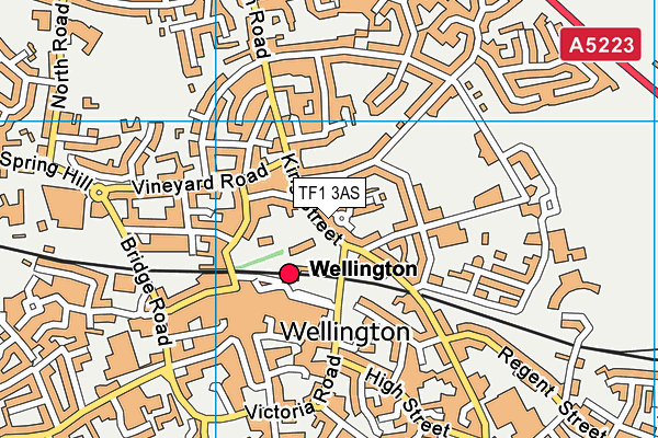 TF1 3AS map - OS VectorMap District (Ordnance Survey)