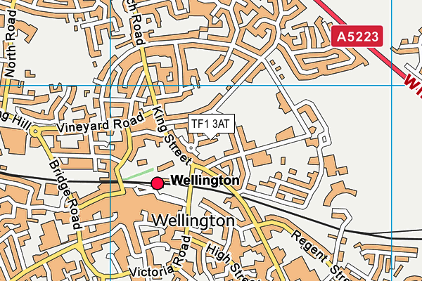 TF1 3AT map - OS VectorMap District (Ordnance Survey)