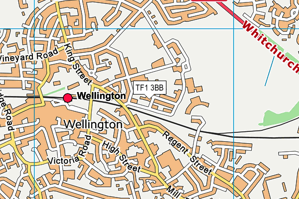 TF1 3BB map - OS VectorMap District (Ordnance Survey)