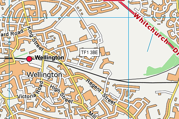 TF1 3BE map - OS VectorMap District (Ordnance Survey)