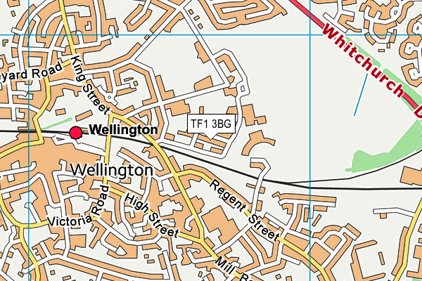 TF1 3BG map - OS VectorMap District (Ordnance Survey)