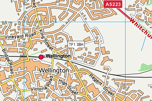 Wrekin College map (TF1 3BH) - OS VectorMap District (Ordnance Survey)