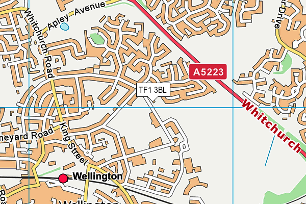 TF1 3BL map - OS VectorMap District (Ordnance Survey)