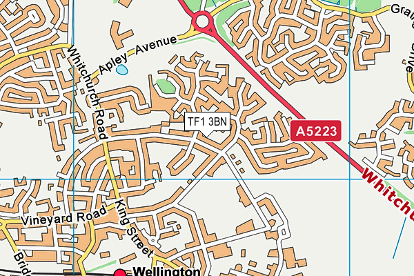 TF1 3BN map - OS VectorMap District (Ordnance Survey)