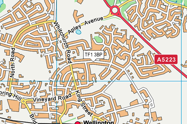 TF1 3BP map - OS VectorMap District (Ordnance Survey)