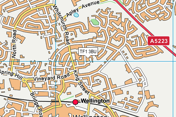 TF1 3BU map - OS VectorMap District (Ordnance Survey)