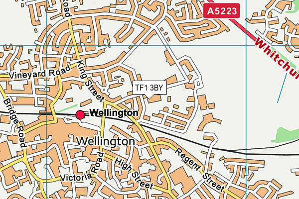 TF1 3BY map - OS VectorMap District (Ordnance Survey)