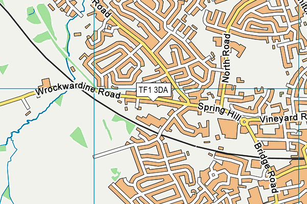 TF1 3DA map - OS VectorMap District (Ordnance Survey)