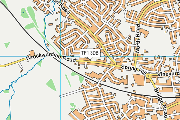 TF1 3DB map - OS VectorMap District (Ordnance Survey)