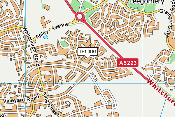 TF1 3DG map - OS VectorMap District (Ordnance Survey)