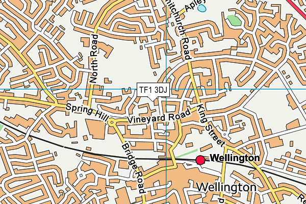 TF1 3DJ map - OS VectorMap District (Ordnance Survey)