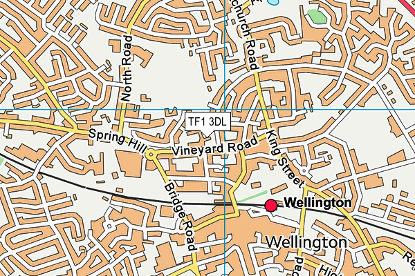 TF1 3DL map - OS VectorMap District (Ordnance Survey)