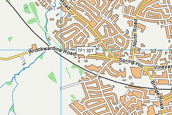 TF1 3DT map - OS VectorMap District (Ordnance Survey)