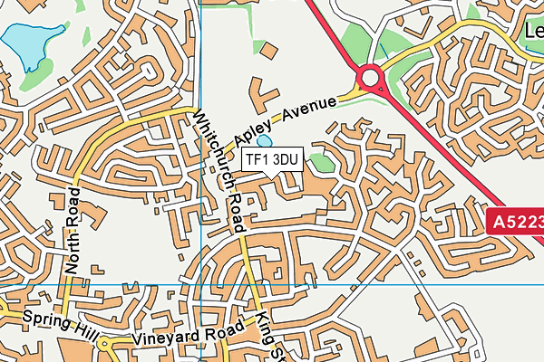 TF1 3DU map - OS VectorMap District (Ordnance Survey)
