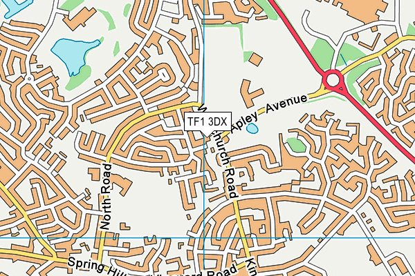 TF1 3DX map - OS VectorMap District (Ordnance Survey)