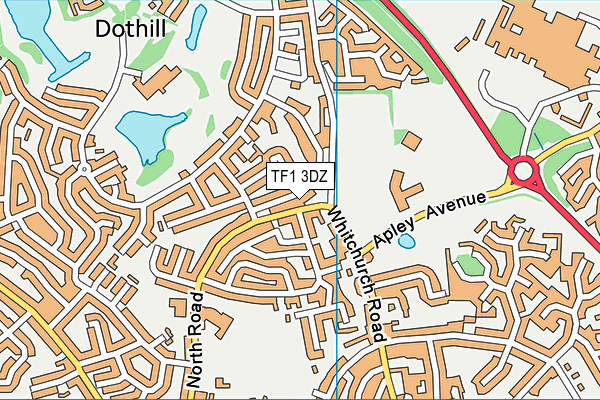 TF1 3DZ map - OS VectorMap District (Ordnance Survey)
