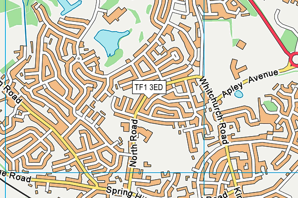 TF1 3ED map - OS VectorMap District (Ordnance Survey)