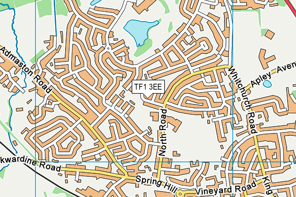 TF1 3EE map - OS VectorMap District (Ordnance Survey)