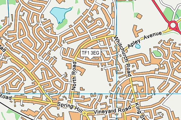 TF1 3EG map - OS VectorMap District (Ordnance Survey)