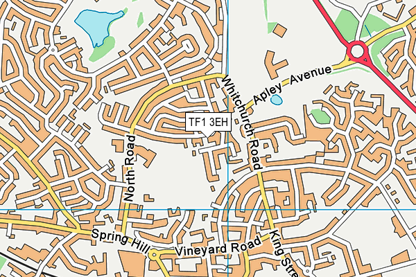 TF1 3EH map - OS VectorMap District (Ordnance Survey)