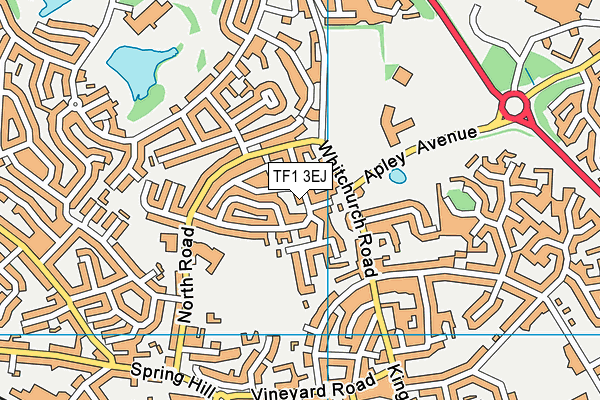 TF1 3EJ map - OS VectorMap District (Ordnance Survey)
