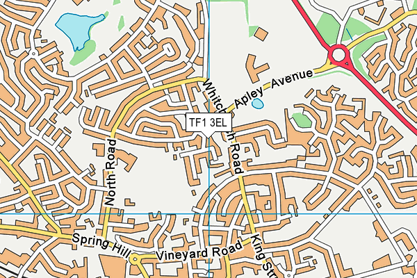 TF1 3EL map - OS VectorMap District (Ordnance Survey)