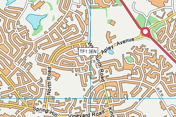 TF1 3EN map - OS VectorMap District (Ordnance Survey)