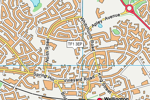 TF1 3EP map - OS VectorMap District (Ordnance Survey)