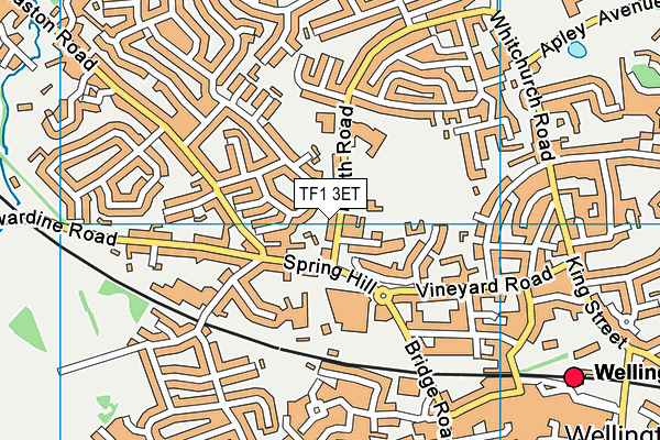 TF1 3ET map - OS VectorMap District (Ordnance Survey)