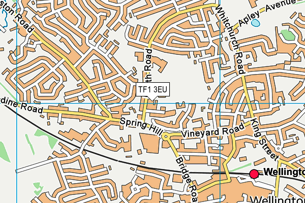 TF1 3EU map - OS VectorMap District (Ordnance Survey)