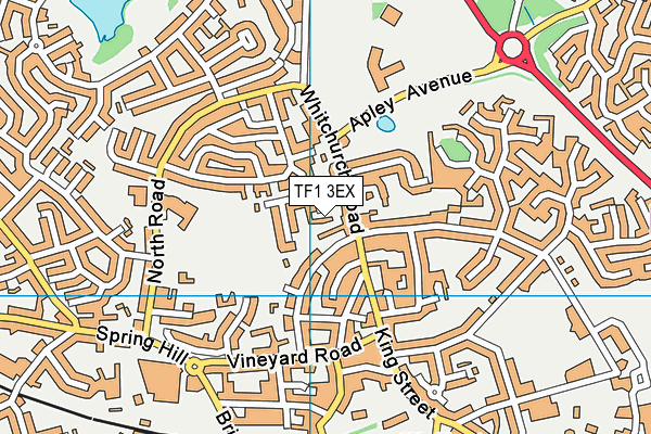 TF1 3EX map - OS VectorMap District (Ordnance Survey)