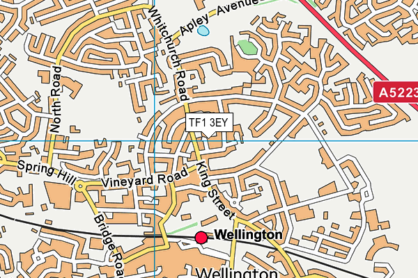 TF1 3EY map - OS VectorMap District (Ordnance Survey)