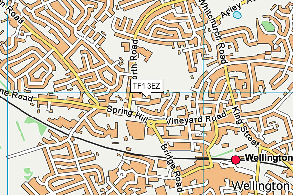 TF1 3EZ map - OS VectorMap District (Ordnance Survey)